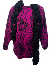 vintage spree international 80’s sequin metallic scarf Pullover sweater ... - £26.33 GBP