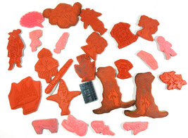 LOT of 45 Unmounted Rubber Stamps Art Deco Mardi Gras Roman Doll Legs Ar... - $24.70