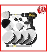 Power Scrubbing 10-Piece Drill Brush Set - Nylon Bristles for Scratch-Fr... - $464.06 MXN