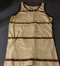 Quiksilver Spell Out Tank Top Yellow Brown Anchor Surf Skate Grunge 90s Small - £16.02 GBP