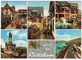 Germany Postcard Gruss aus Rudesheim Multi View - $2.05