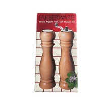 Faberware Salt Shaker Wood Pepper Mill Set 8 in. High Hardwood - £14.56 GBP