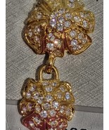 Crystal &amp; Gold plate earings. C.1995. - £11.85 GBP