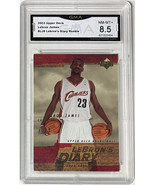 LeBron James 2003-04 Upper Deck Diary Rookie Card (RC) #LJ8- GMA Graded 8.5 NM-M - $47.95