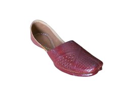 Men Shoes Indian Handmade Jutti Leather Espadrilles Mojari Casual Flat US 7-10 - £43.95 GBP