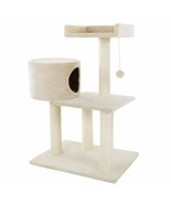 Cat Tree Tower Condo 3 Levels With Cave Perch And Scratching Posts 31 In... - £71.72 GBP