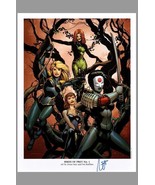 Nei Ruffino SIGNED Birds of Prey DC The New 52 Art Print Poison Ivy Blac... - $39.59