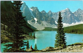 Moraine Lake and Valley of the Ten Peaks Canadian Rockies Postcard Posted 1967 - £5.20 GBP