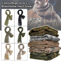 Camouflage Tactical Mesh Scarf Breathable Headscarf Cycling Scarf Sniper Veil - £9.32 GBP