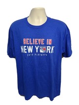 2013 Believe in New York Rangers Playoffs Adult Blue XL TShirt - £11.59 GBP