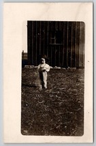 RPPC Bennington IL Darling Boy Raymond Pelz on Farm c1915 Photo Postcard J23 - £15.63 GBP