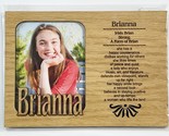 BRIANNA Personalized Name Profile Laser Engraved Wood Picture Frame Magnet - $9.90