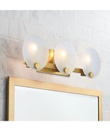 MOTINI 3-Light Gold Wall Sconce Brushed Brass Bathroom Vanity Light Fixt... - $81.48 CAD
