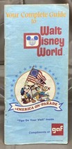 1975 Walt Disney World Your Complete Guide to America On Parade Map Broc... - $18.69