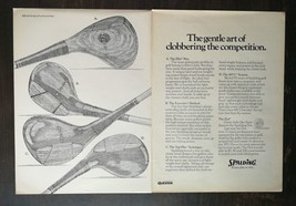 Vintage 1971 Spalding Golf Clubs Two Page Original Color Ad 823 - $6.92