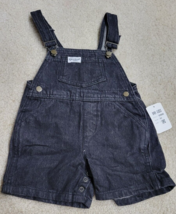 Vintage 90s Baby Guess Jeans Toddler Black Adjustable Overalls Size 18 Months - £19.23 GBP
