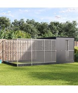 vidaXL Aviary Silver and Anthracite Galvanized steel Large Durable - $48,539.50 MXN
