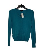 Ann Taylor Cardigan Sweater Size XS Turquoise Cashmere Blend Womens NWT - £44.41 GBP