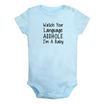 Watch Your Language I&#39;m A Baby Bodysuit Newborn Baby Romper Toddler Jump... - £8.20 GBP