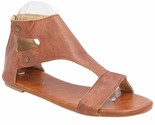 Callixte Women Flat T-Strap Sandals Size US 8 Red Brown Faux Leather - £7.91 GBP