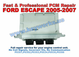 2005-2007 Ford Escape FAST Engine Computer MISFIRE REPAIR SERVICE. ECU P... - $205.07 CAD