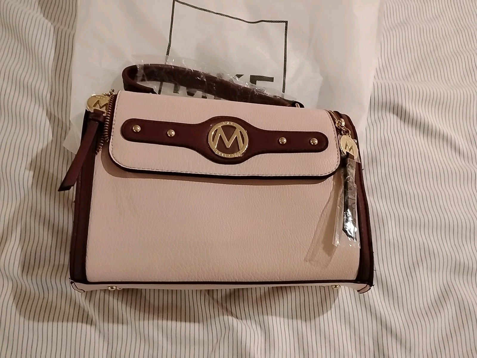 MFK Mia K. Collection, Brown Pink Womens Purse  - $24.31