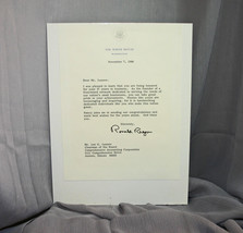 WINTER SALE President Ronald Reagan &#39;86 Signed Letter, Gift for Him Gift... - £193.54 GBP