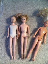 Lot of 3 Vintage 1960s Skipper and American Doll Girl Dolls for Parts - £19.47 GBP