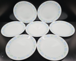 7 Corelle Friendship Luncheon Plate Set Corning Floral Blue Green Table ... - $69.17