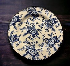 Wood &amp; Sons Colonial Rose Blue 7 .5&quot; Salad Plate Floral Vintage Made In ... - £11.62 GBP