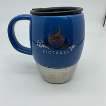 RARE Walt Disney Pictures Coffee Mug Travel Tumbler Blue &amp; Silver - $12.86