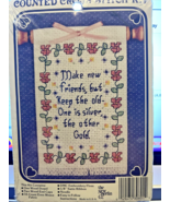 Make new Friends but Keep the old One is silver the Gold  Cross Stitch Kit - $17.70
