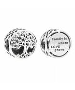 925 Sterling Silver Family Roots Charm with Engraving - £12.74 GBP