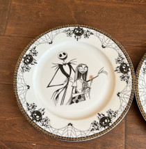 Set Of 2 Disney Nightmare Before Christmas Jack & Sally 10.5" Dinner Plate NEW - $34.98