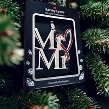 Mr Mr 2021 Christmas Tree Ornament Harvey Lewis w Fine Crystals Marriage... - $14.80