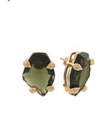 KURT GEIGER LONDON Eagle Prong Moss Green Stone Gold Eagle Stud Earrings... - £44.06 GBP