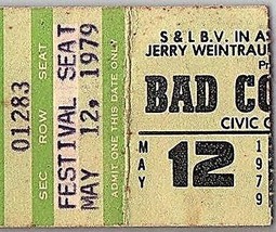 Bad Company Concert Ticket Stub May 1979 Knoxville Tennessee - $34.64