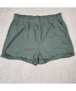 Falls Creek Paper Bag Shorts Green Womens Extra Large Pockets Bohemian F... - £11.30 GBP