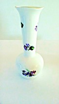 Lord Nelson Pottery Purple Floral Vase Miniature Hand-Crafted Numbered 5&quot; Tall - £12.57 GBP