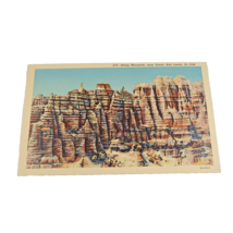 Sheep Mountain Near Scenic Bad lands SD South Dakota Postcard Linen Unposted  - £1.75 GBP