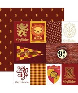 Harry Potter Gryffindor Tag Double Sided 12X12 Scrapbook Paper - Single ... - $31.83 MXN
