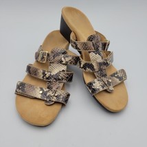 Vionic Sandals Womens Size 8 Faux Snake Skin 3-Strap Buckle Adjustable S... - $40.19