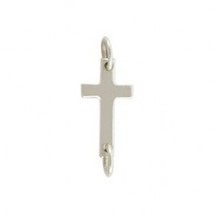 Sterling Silver Cross Charm Link 6x17mm - $184.74 MXN