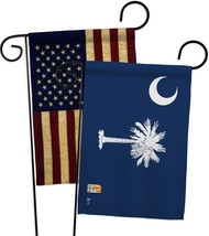 South Carolina - Impressions Decorative USA Vintage - Applique Garden Flags Pack - £24.83 GBP