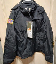 5.11 Tactical Valiant Duty Jacket Mens 3XL Black NWT Removable Hood Flag... - $191.38