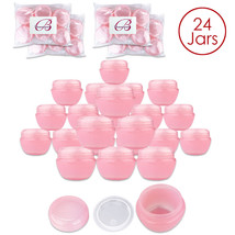 Beauticom (24 Pieces) 30G/30Ml High Quality Pink Frosted Ov Container Jars - £25.19 GBP
