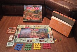Monopoly Junior Dig'n Dinos Board Game in Box Complete Set 1998 Dinosaur  - $12.95