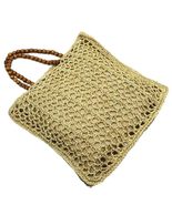 Handbag Straw Tote Bag for Women Hobo Bag Handwoven with Beaded Handle f... - £61.98 GBP