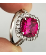 sterling silver ruby ring ladies SIZE 7 ESTATE SALE signed BEAUTIFUL! - $49.99