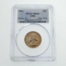 1966 25C Quarts SMS Special Frappe Classé Par PCGS Comme MS-66 - $586.43 MXN